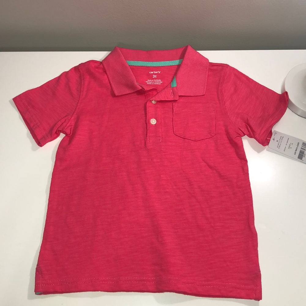 Carter’s toddler hot pink collar shirt